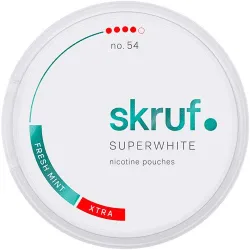 Skruf Skruf Superwhite No. 54 Fresh Mint Xtra Strong Strong – nikotinpåsar