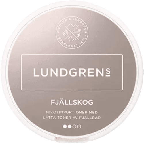 Lundgrens All White Lundgrens Fjällskog Strong – nikotinpåsar