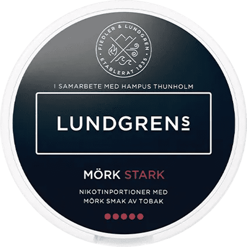 Lundgrens All White Lundgrens Mörk Stark Strong – nikotinpåsar