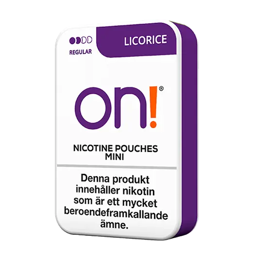 On! Licorice 3 mg Dry Mini - nikotinpåsar