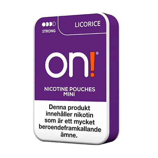 On! On! Licorice 6 mg Dry Mini Light – nikotinpåsar