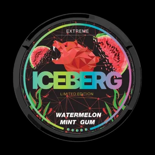 ICEBERG ICEBERG Watermelon Mint Gum Extreme Extra Strong – nikotinpåsar