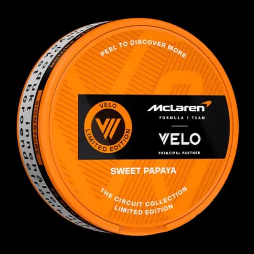 VELO VELO McLaren Sweet Papaya 2025 Normal – nikotinpåsar