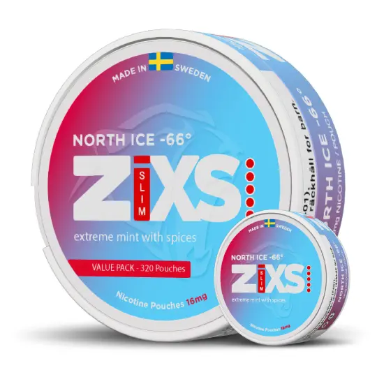 ZIXS ZIXS Jumbo Dosa North ICE -66 Slim #4 – nikotinpåsar