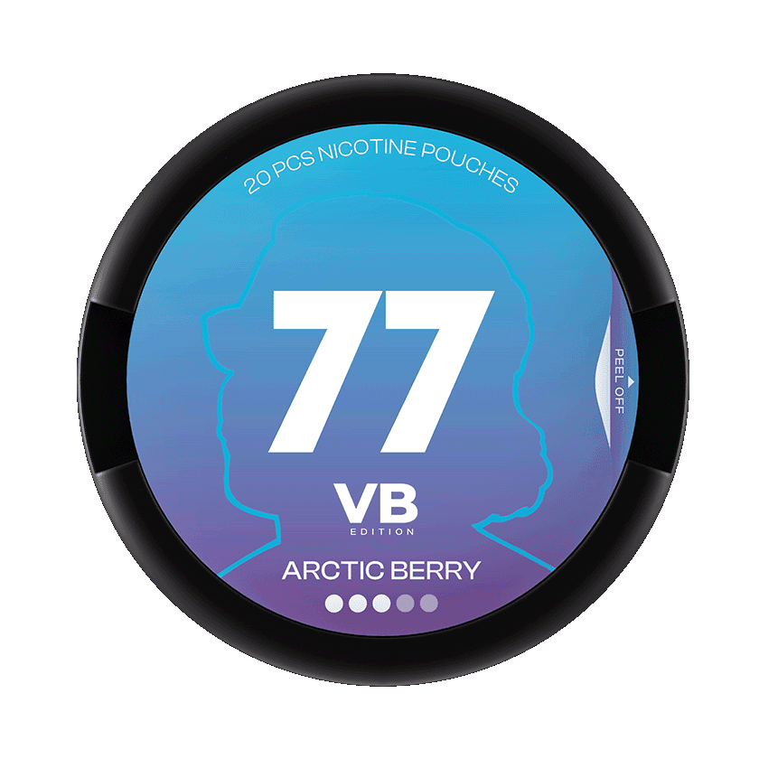 77 Nicotine Pouches 77 Nicotine Pouches VB Edition Arctic Berry S3 Strong – nikotinpåsar