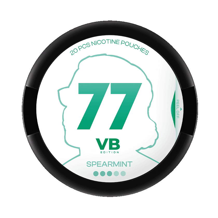 77 Nicotine Pouches 77 Nicotine Pouches VB Edition Spearmint S3 Strong – nikotinpåsar