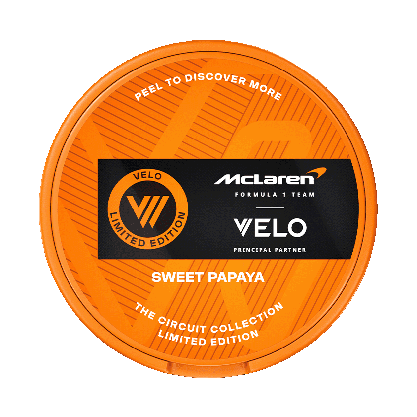 VELO McLaren Sweet Papaya Limited Edition - nikotinpåsar