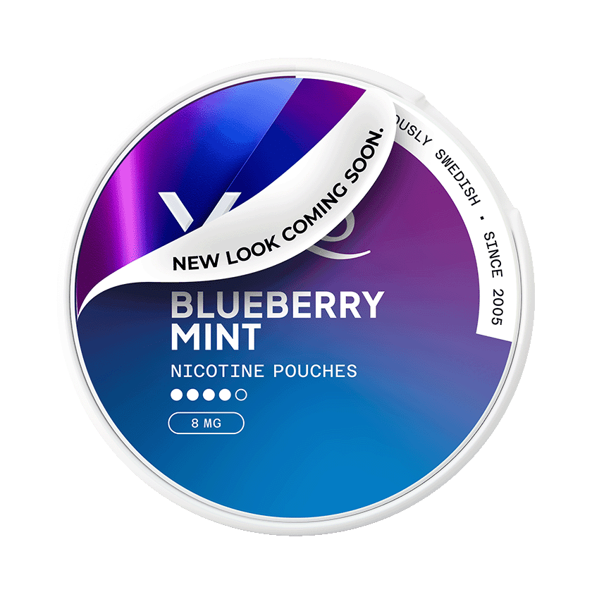 XQS Blueberry Mint Slim Strong - nikotinpåsar