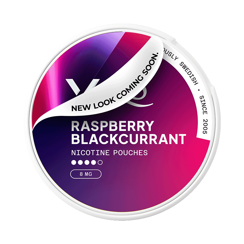 XQS Raspberry Blackcurrant Slim Strong - nikotinpåsar