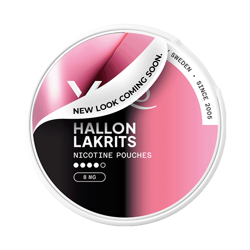 XQS Hallon Lakrits Slim Strong - nikotinpåsar